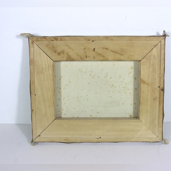 Vintage Oil Painting, Signed, Floral Field Trees Cottage Impressionist Small - Picture 8 of 9